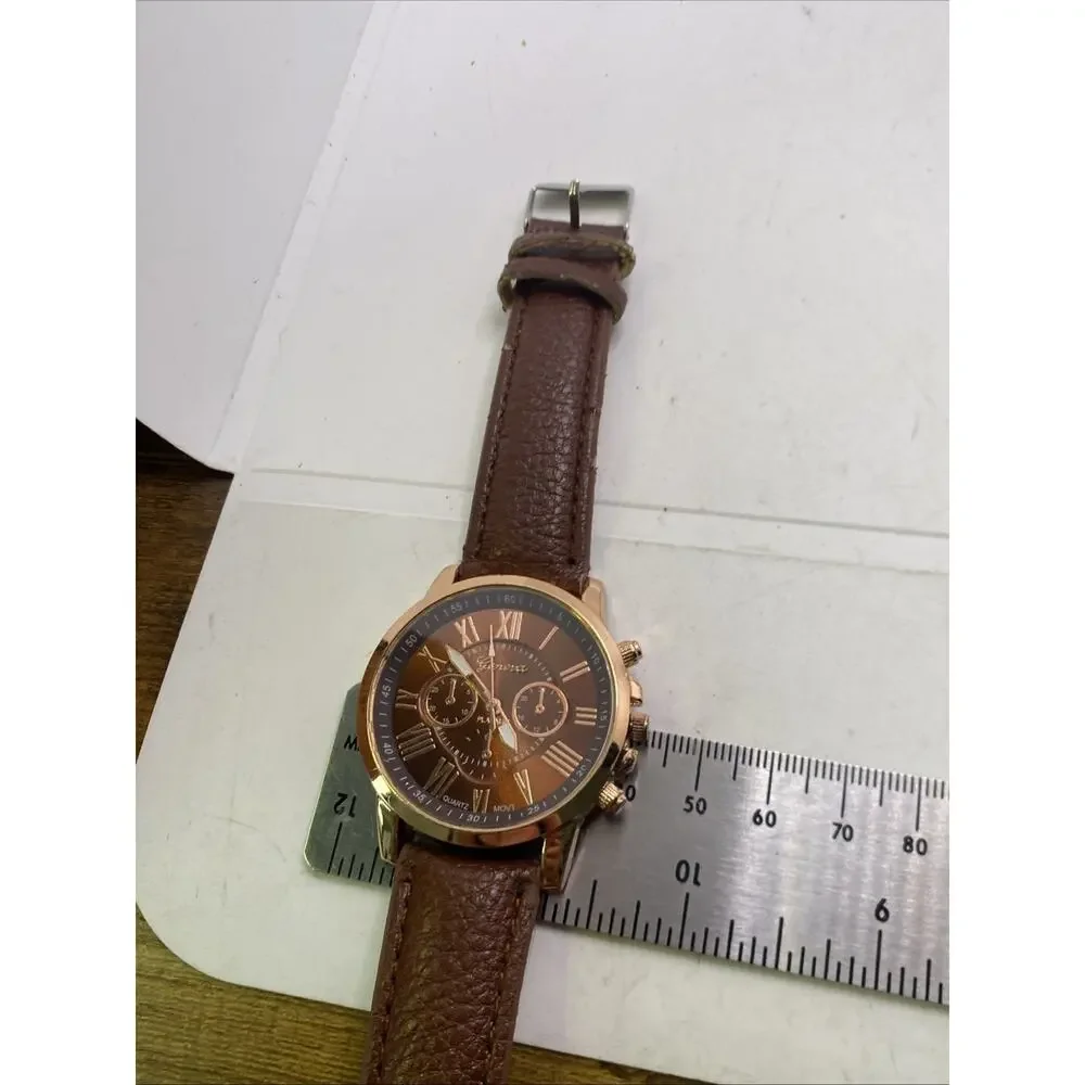 Geneva Rose Gold Watch New Battery